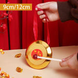 Maxbell Kids Small Gong Kids Gong Lion Dance Gong for Home Party Holiday Celebration 9cm