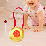 Maxbell Kids Small Gong Kids Gong Lion Dance Gong for Home Party Holiday Celebration 9cm