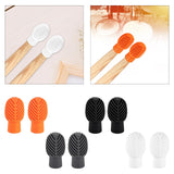 Maxbell 2x Drumstick Dampeners Portable Mute Replacement Drum Practice Tips for Drum Orange