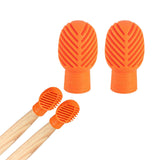 Maxbell 2x Drumstick Dampeners Portable Mute Replacement Drum Practice Tips for Drum Orange