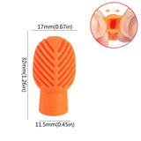 Maxbell 2x Drumstick Dampeners Portable Mute Replacement Drum Practice Tips for Drum Orange