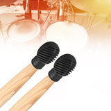 Maxbell 2x Drumstick Dampeners Portable Mute Replacement Drum Practice Tips for Drum Black