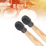 Maxbell 2x Drumstick Dampeners Portable Mute Replacement Drum Practice Tips for Drum Gray