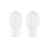 Maxbell 2x Drumstick Dampeners Portable Mute Replacement Drum Practice Tips for Drum White