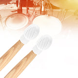Maxbell 2x Drumstick Dampeners Portable Mute Replacement Drum Practice Tips for Drum White