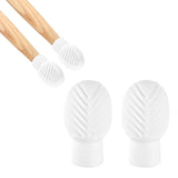 Maxbell 2x Drumstick Dampeners Portable Mute Replacement Drum Practice Tips for Drum White