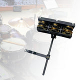 Maxbell Double Row Tambourine Mountable Tambourine for Drummers Composers Guitarists Golden Bell plate