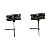 Maxbell Double Row Tambourine Mountable Tambourine for Drummers Composers Guitarists Golden Bell plate