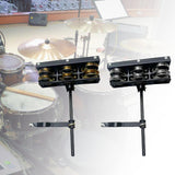 Maxbell Double Row Tambourine Mountable Tambourine for Drummers Composers Guitarists Golden Bell plate