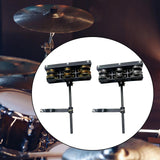 Maxbell Double Row Tambourine Mountable Tambourine for Drummers Composers Guitarists Golden Bell plate