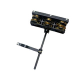 Maxbell Double Row Tambourine Mountable Tambourine for Drummers Composers Guitarists Golden Bell plate