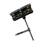 Maxbell Double Row Tambourine Mountable Tambourine for Drummers Composers Guitarists Golden Bell plate
