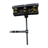 Maxbell Double Row Tambourine Mountable Tambourine for Drummers Composers Guitarists Golden Bell plate