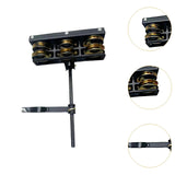 Maxbell Double Row Tambourine Mountable Tambourine for Drummers Composers Guitarists Golden Bell plate