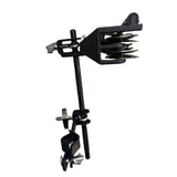 Maxbell Double Row Tambourine Mountable Tambourine for Drummers Composers Guitarists Golden Bell plate
