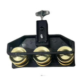 Maxbell Double Row Tambourine Mountable Tambourine for Drummers Composers Guitarists Golden Bell plate