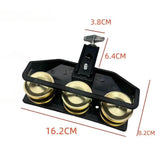 Maxbell Double Row Tambourine Mountable Tambourine for Drummers Composers Guitarists Golden Bell plate