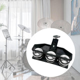 Maxbell Hi Hat Tambourine Easily Mountable Percussion for Ensemble Parties Drum Kits Black