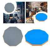 Maxbell Practice Drum Pad 12" Drum Noise Reduction Pad for Jazz Drums Snare Beginner grey