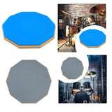 Maxbell Practice Drum Pad 12" Drum Noise Reduction Pad for Jazz Drums Snare Beginner grey