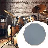 Maxbell Practice Drum Pad 12" Drum Noise Reduction Pad for Jazz Drums Snare Beginner grey