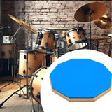 Maxbell Practice Drum Pad 12" Drum Noise Reduction Pad for Jazz Drums Snare Beginner blue