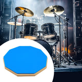 Maxbell Practice Drum Pad 12" Drum Noise Reduction Pad for Jazz Drums Snare Beginner blue