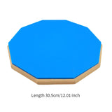 Maxbell Practice Drum Pad 12" Drum Noise Reduction Pad for Jazz Drums Snare Beginner blue