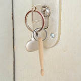 Maxbell Drum Stick Keyring Mini Wood Drumstick Keychain for Families Friends Drummer