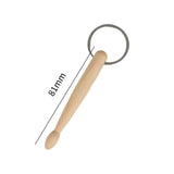 Maxbell Drum Stick Keyring Mini Wood Drumstick Keychain for Families Friends Drummer