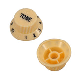 Maxbell 3 Pieces Guitar Single ROCKER Handle Cap Control Knobs DIY Guitar Accessories yellow and black