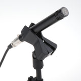 Maxbell Interview Microphone 3.5mm Audio Cable with Desktop Stand for Laptop Singing Black