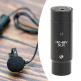 Maxbell Phantom Power Adapter Stereo for Condenser Mic Plug and Play XLR Mic Adapter Black