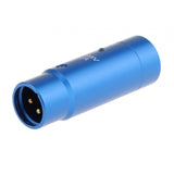 Maxbell Phantom Power Adapter Stereo for Condenser Mic Plug and Play XLR Mic Adapter Blue