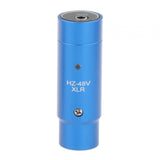 Maxbell Phantom Power Adapter Stereo for Condenser Mic Plug and Play XLR Mic Adapter Blue
