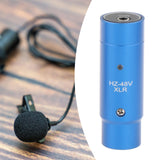 Maxbell Phantom Power Adapter Stereo for Condenser Mic Plug and Play XLR Mic Adapter Blue