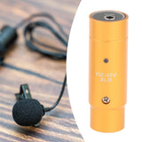 Maxbell Phantom Power Adapter Stereo for Condenser Mic Plug and Play XLR Mic Adapter Golden