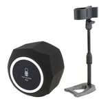 Maxbell Microphone Windscreen for 45mm-60mm Mic Foam Cover Portable Soundproof Booth Set D