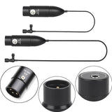 Maxbell Lapel Microphone Sturdy XLR Collar Clip Microphone for Blocking Noise Podcaster 1.5m
