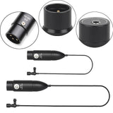Maxbell Lapel Microphone Sturdy XLR Collar Clip Microphone for Blocking Noise Podcaster 1.5m