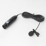 Maxbell Lapel Microphone Sturdy XLR Collar Clip Microphone for Blocking Noise Podcaster 1.5m