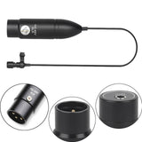 Maxbell Lapel Microphone Sturdy XLR Collar Clip Microphone for Blocking Noise Podcaster 1.5m