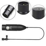 Maxbell Lapel Microphone Sturdy XLR Collar Clip Microphone for Blocking Noise Podcaster 1.5m