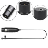 Maxbell Lapel Microphone Sturdy XLR Collar Clip Microphone for Blocking Noise Podcaster 3m