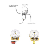 Maxbell Electric Guitar Volume High Pitch Bleed Kit Electric Guitar Volume Potentiometer 331J