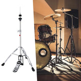 Maxbell Hat Cymbals Stand Portable Double Cymbal Pedal Stand Percussion Holder Mount