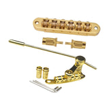 Maxbell Electric Guitar Bridge Stop Bar Tailpiece Vibrato Bridge for Electric Guitar Gold