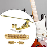 Maxbell Electric Guitar Bridge Stop Bar Tailpiece Vibrato Bridge for Electric Guitar Gold