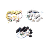 Maxbell Guitar Pickup Set 5 Gear Wheel Prewired for ST Electric Guitar Musical Instrument Yellow