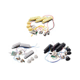 Maxbell Guitar Pickup Set 5 Gear Wheel Prewired for ST Electric Guitar Musical Instrument Yellow